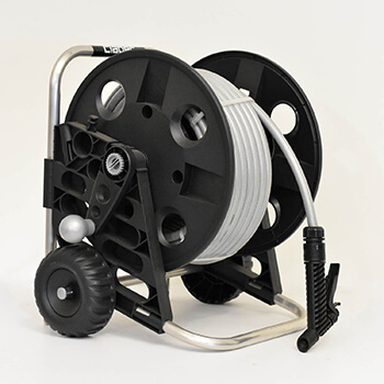 Image of Claber Silver Genius Compact 25 60m Hose Reel with 25m Hose