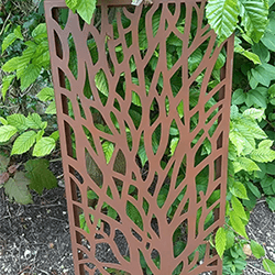 Extra image of Rustic Steel Garden Metal Tree Design Screen - 80cm Tall