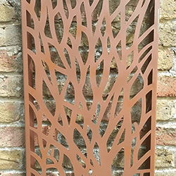 Small Image of Rustic Steel Garden Metal Tree Design Screen - 80cm Tall