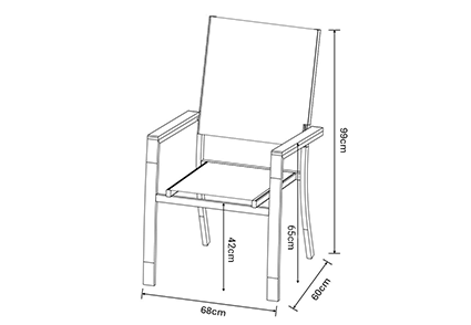 Ezra chair dimensions image