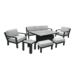 Small Image of EX DISPLAY / COLLECTION ONLY - Hartman Apollo Adjustable Lounge Set in Carbon/Pewter