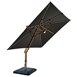 Extra image of Hartman Seychelles Square 3m Cantilever Parasol with Folie Pole -  Dark Grey