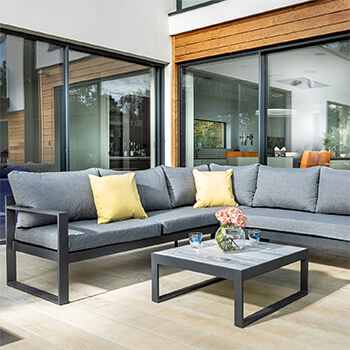 Hartman Vienna Square Corner Sofa Lounge Set with Integrated Lounger in ...