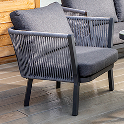 Small Image of Hartman Dubai Casual Dining Armchair in Xerix / Slate