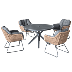 Extra image of Hartman Rayo 4 Seat Dining Set in Tawny/Rhino