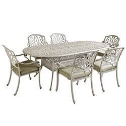 Extra image of Hartman Amalfi 6 Seat Oval Dining Set in Maize / Wheatgrass