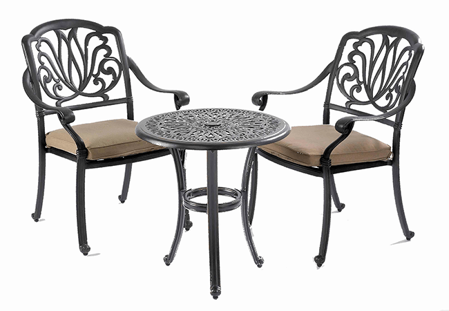 Hartman Amalfi Bistro Set in Bronze / Amber - £419 | Garden4Less UK Shop