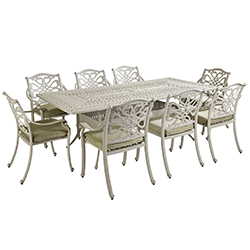 Extra image of Hartman Capri 8 Seat Rectangular Dining Set in Maize / Wheatgrass - NO PARASOL