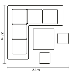 Extra image of Hartman Eton Square Corner Set with Adjustable Table in Beech/Oatmeal