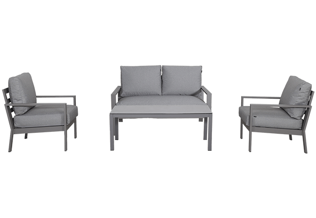 Image of Hartman Rio 2 Seat Lounge Set in Taupe and Pewter