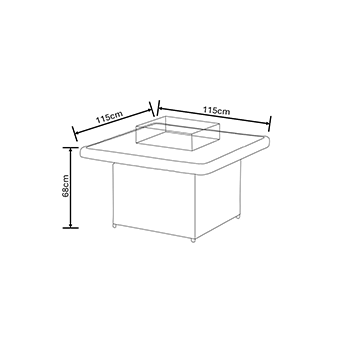 Firepit table dimensions image