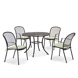 Extra image of Kettler Caredo 4 Seater Round Dining Set in Sage - NO PARASOL