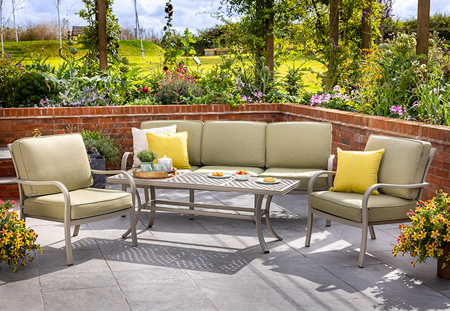 Image of Hartman Buxton 3 Seat Lounge Set in Maize/Wheatgrass