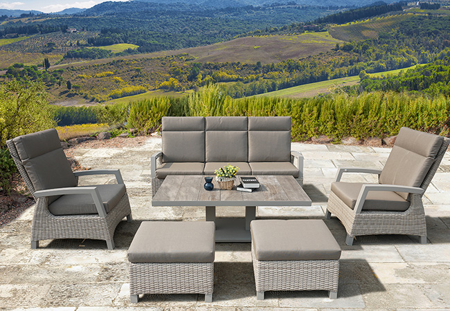 Image of Camilla Reclining Lounge Dining Set