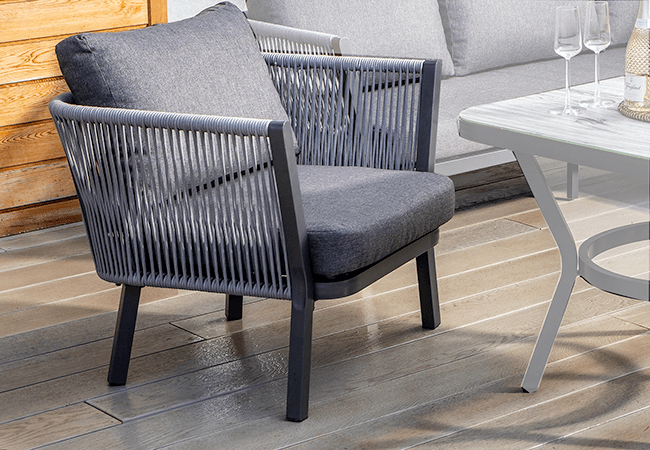 Image of Hartman Dubai Casual Dining Armchair in Xerix / Slate