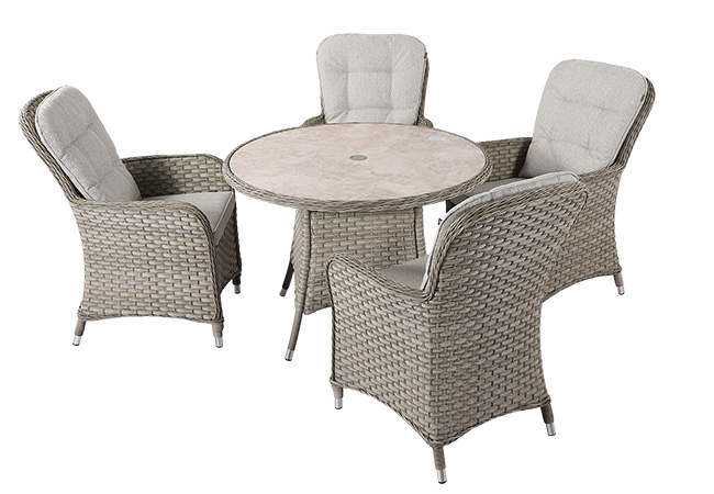 Image of Hartman Eton Tuscan 4 Seat Dining Set in Beech/Oatmeal