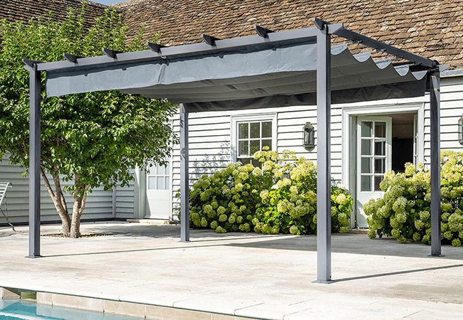 Image of Hartman 3 x 4m Rectangular Monza Pergola - Grey