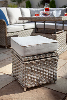 Image of Hartman Heritage Stool with Integrated Ice Bucket and Cushion in Beech / Dove