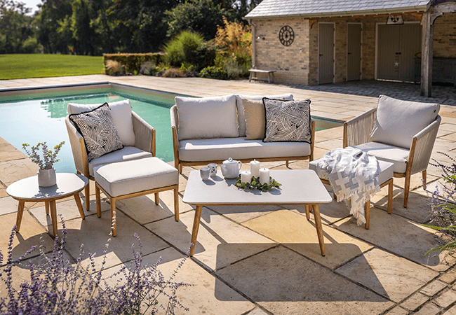 Image of Hartman Portico 2 Seat Lounge Set in Almond and Ivory