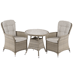 Extra image of Hartman Eton Tuscan Bistro Set in Beech/Oatmeal