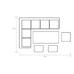 Extra image of Hartman Somerton Rectangular Corner Sofa Set Xerix / Slate