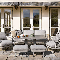 Extra image of Hartman Aries 3-Seat Lounge Set with Adjustable Table in Taupe and Moon