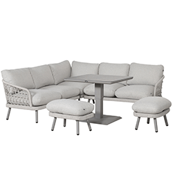 Extra image of Hartman Aries Square Corner Set with Adjustable Table in Taupe and Moon