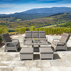 Small Image of Camilla Reclining Lounge Dining Set