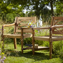 Small Image of Cleobury FSC Companion Garden Bench from Hartman