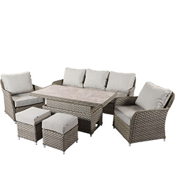 Small Image of Hartman Eton 3 Seat Casual Lounge Set with Adjustable Table in Beech/Oatmeal