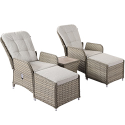 Small Image of Hartman Eton Reclining Companion Set in Beech/Oatmeal