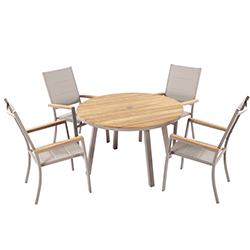 Extra image of Hartman Ezra 4 Seat Dining Set in Latte