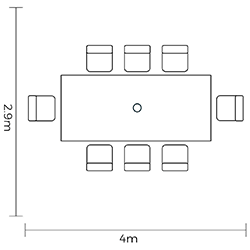 Extra image of Hartman Ezra 8 Seat Rectangular Dining Set in Latte and Oatmeal