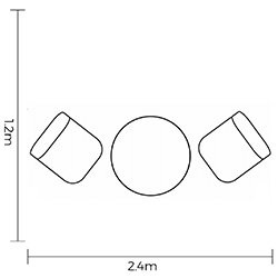 Extra image of Hartman Ezra Bistro Set in Latte