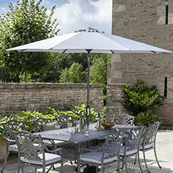 Small Image of Hartman 3m Traditional Parasol in Platinum