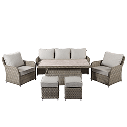 Extra image of Hartman Eton 3 Seat Casual Lounge Set with Adjustable Table in Beech/Oatmeal