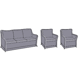 Small Image of Hartman Heritage 3 Seater Lounge Set Cover