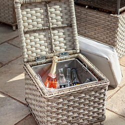 Extra image of Hartman Heritage Stool with Integrated Ice Bucket and Cushion in Beech / Dove