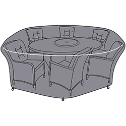 Small Image of Hartman Heritage 6 Seat Elliptical Dining Set Cover