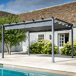 Image of Hartman 3 x 4m Rectangular Monza Pergola - Grey