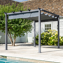 Small Image of Hartman 3 x 3m Square Monza Pergola - Grey