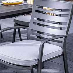 Extra image of Hartman Orion 8 Seat Rectangular Dining Set in Matt Grey/Platinum