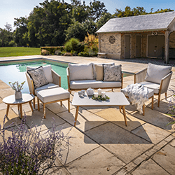 Small Image of Hartman Portico 2 Seat Lounge Set in Almond and Ivory