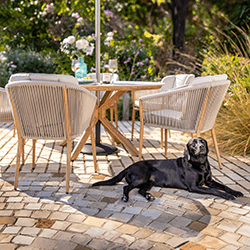 Extra image of Hartman Portico 6 Seat Round Dining Set in Almond and Ivory