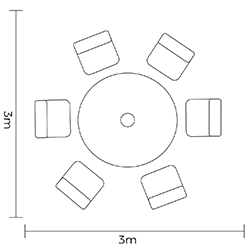 Extra image of Hartman Portico 6 Seat Round Dining Set in Almond and Ivory