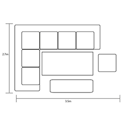 Extra image of EX-DISPLAY / COLLECTION ONLY - Hartman Vienna Rectangular Corner Set with Platform Tables