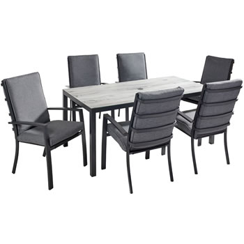 Image of EX-DISPLAY / COLLECTION ONLY Hartman Vienna 6 Seat Rectangular Dining Set in Xerix / Slate