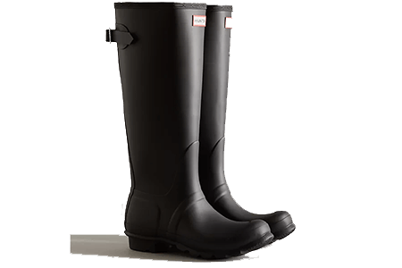 Hunter Women's Tall Back Adjustable Wellington Boots - Black - £89 ...