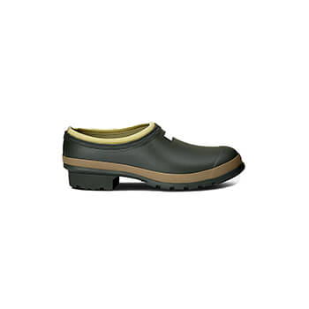 Image of Hunter Men's Gardening Clogs - Dark Olive / Clay - UK Size 11