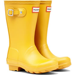 yellow childrens wellies